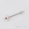 MEDIEVAL SHARP SWORD DAGGER 316L SURGICAL STEEL NIPPLE RING